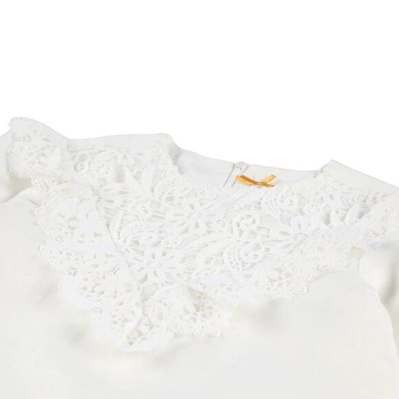 Kidichic Lace Ruffle Dress Beige - Picture 3 of 5